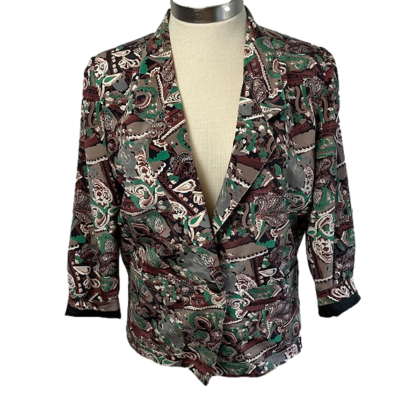 Abstract Print Blazer - Picture 3 of 10